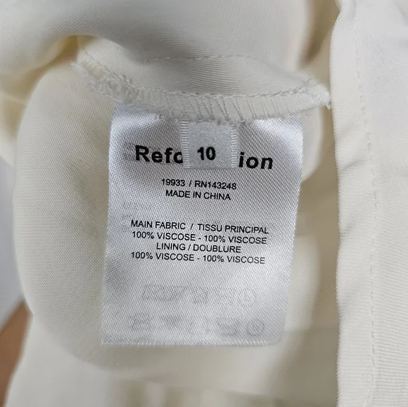 Reformation Harvest Dress White Midi Size 10 - Picture 7 of 10